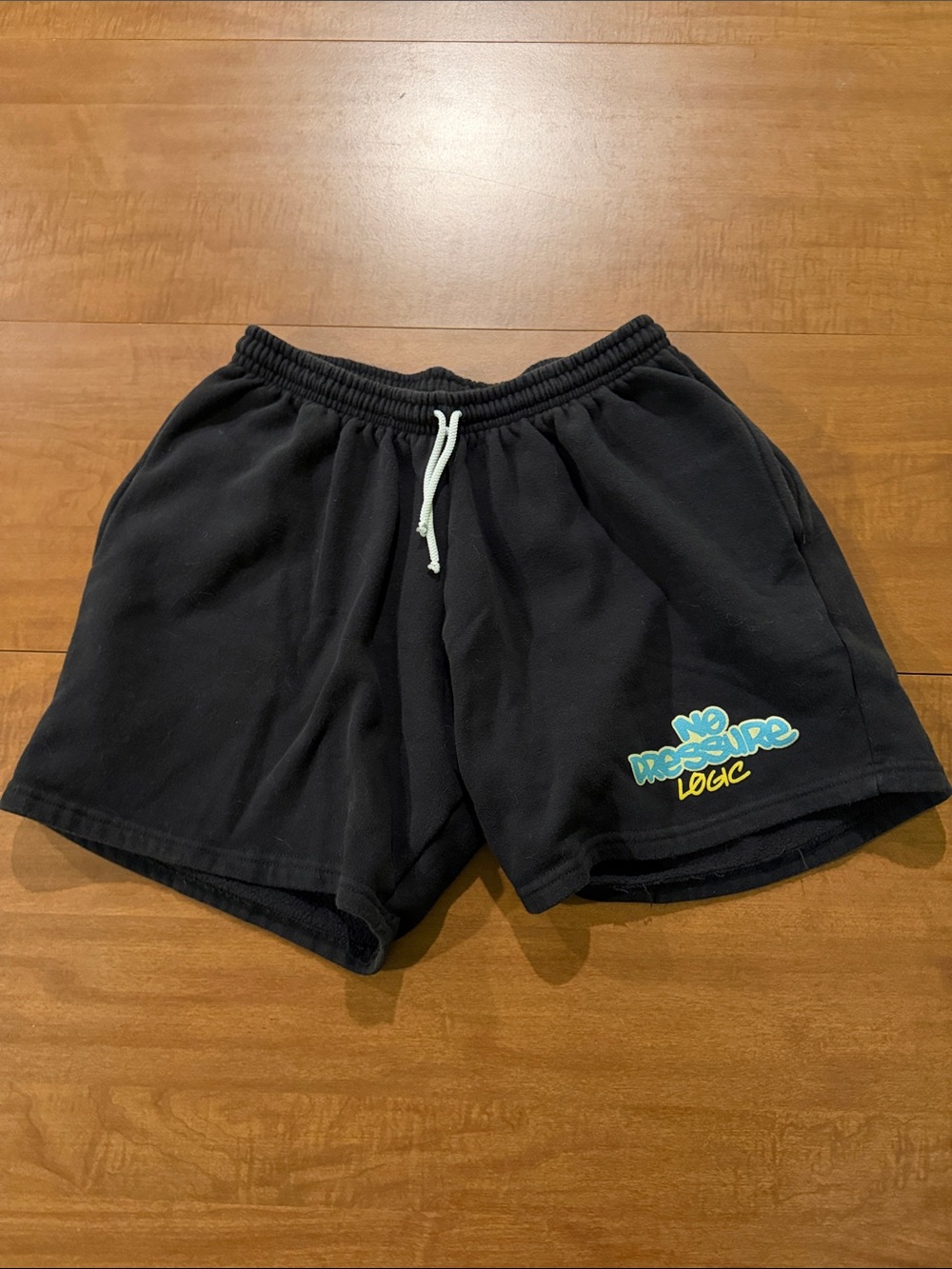 No Pressure Logic Black Men's Hybrid Shorts with Drawstring